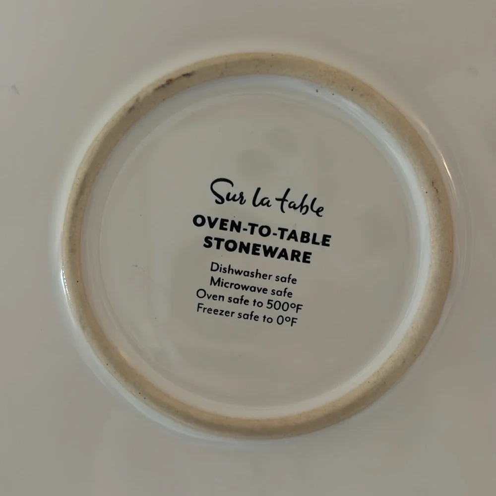 Sur La Table 9.25 Inch White Pie Dish